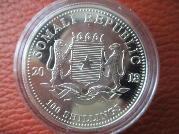 Grote foto somalie 2018 olifant 1 oz zilver colored postzegels en munten afrika