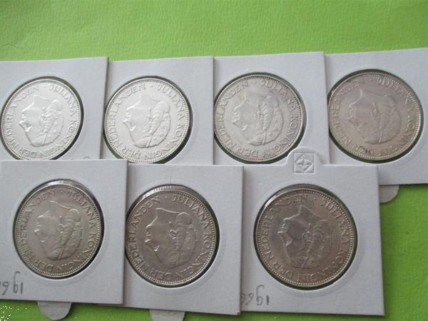 Grote foto juliana 7 zilveren rijksdaalders 1959 1966 postzegels en munten nederland