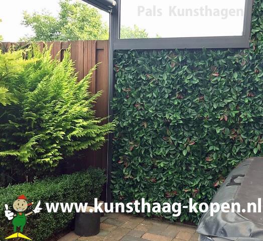 Grote foto kunsthaag als privacyscherm of tuindecoratie tuin en terras hekken en schuttingen