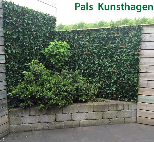 Grote foto kunsthaag als privacyscherm of tuindecoratie tuin en terras hekken en schuttingen