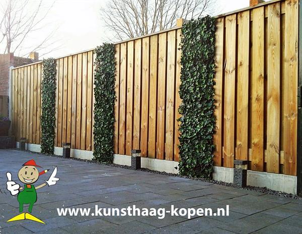 Grote foto kunsthaag als privacyscherm of tuindecoratie tuin en terras hekken en schuttingen