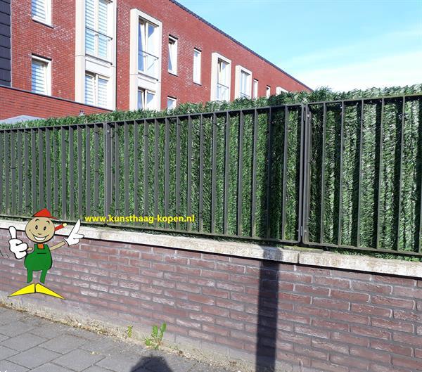 Grote foto kunsthaag op rol als privacyscherm windscherm tuin en terras hekken en schuttingen
