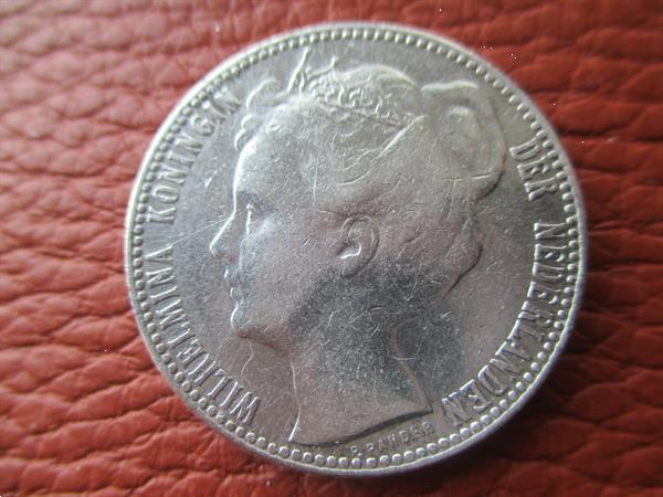 Grote foto wilhelmina zilveren 1gulden 1904. postzegels en munten nederland