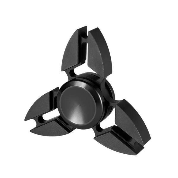 Grote foto falcon tri fidget hand spinner anti stress draaier toy zwart verzamelen speelgoed