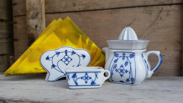 Grote foto blauw saks blau saksisch jager eisenberg ddr huis en inrichting servies