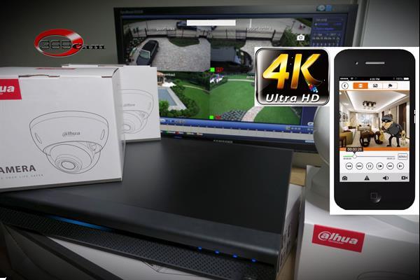 Grote foto 4k ultra hd bewakingscamera set. ai systeem audio tv en foto videobewakingsapparatuur