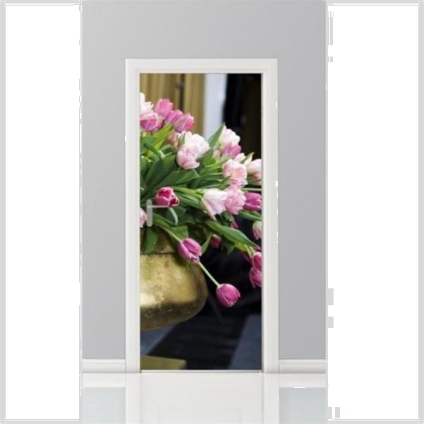 Grote foto deursticker bloemen 4 huis en inrichting woningdecoratie