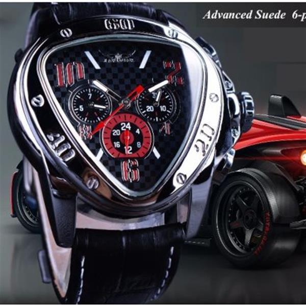 Grote foto horloge sport racing design geometric triangle sieraden tassen en uiterlijk heren