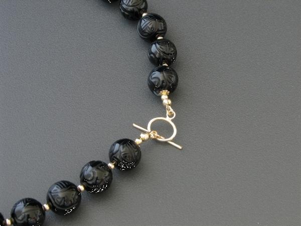 Grote foto collier oorhanger set van onyx sieraden tassen en uiterlijk kettingen