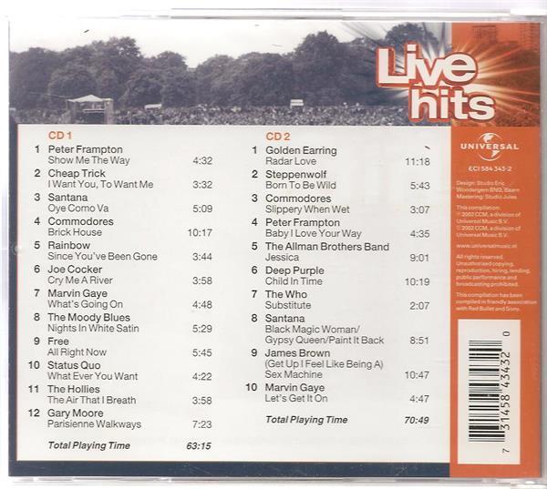 Grote foto live hits verzamel cd en dvd verzamelalbums