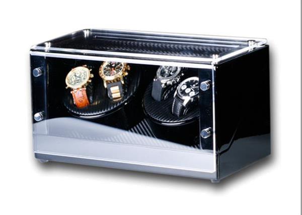 Grote foto luxe watchwinder voor 4 automaten horlogeopwinder sieraden tassen en uiterlijk heren