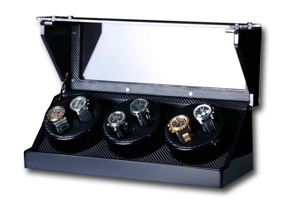 Grote foto luxe watchwinder voor 4 automaten horlogeopwinder sieraden tassen en uiterlijk heren