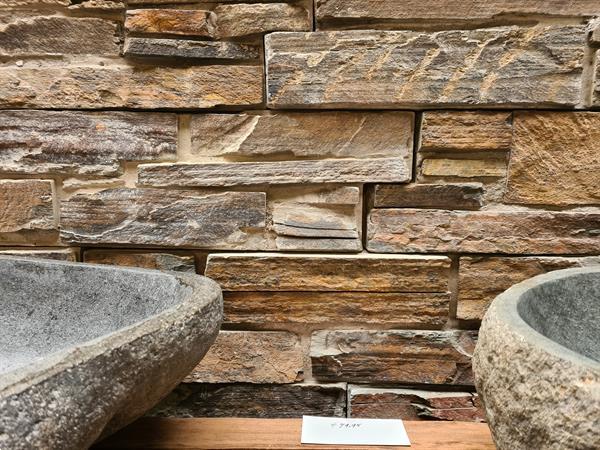 Grote foto steenstrips stonepanels greywood quartsiet breukruw doe het zelf en verbouw tegels