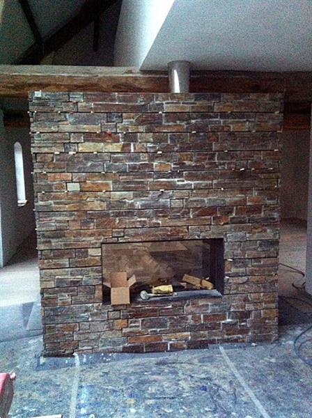 Grote foto steenstrips stonepanels greywood quartsiet breukruw doe het zelf en verbouw tegels