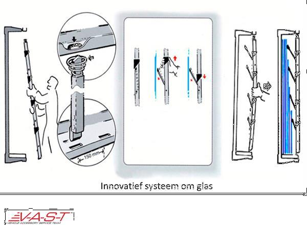 Grote foto glasresteel compleet nieuw montage auto onderdelen tuning en styling