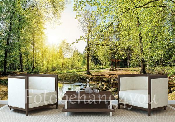 Grote foto bos fotobehang bosbeek 2 fotobehang4you huis en inrichting behang