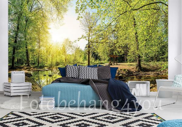 Grote foto bos fotobehang bosbeek 2 fotobehang4you huis en inrichting behang