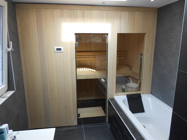 Grote foto sauna in de badkamer beauty en gezondheid sauna