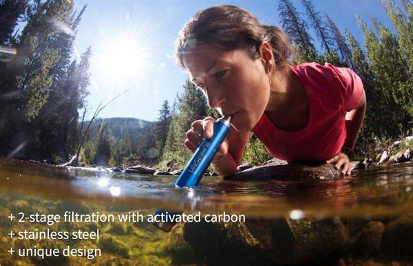 Grote foto lifestraw steel waterfilter met actieve kool caravans en kamperen overige caravans en kamperen