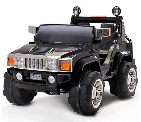 Grote foto hummer h2 2 persoons jeep zwart fm radio kinderen en baby los speelgoed