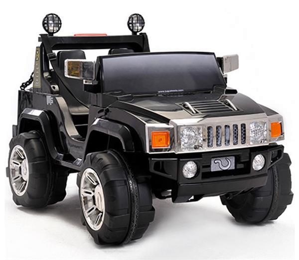 Grote foto hummer h2 2 persoons jeep zwart fm radio kinderen en baby los speelgoed