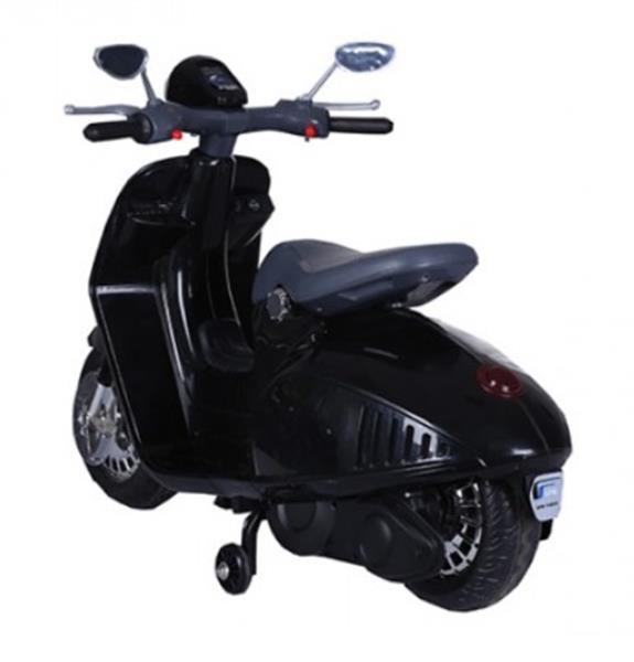 Grote foto vespa scooter zwart 12v multimedia kinderen en baby los speelgoed