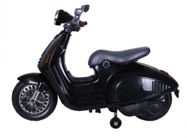 Grote foto vespa scooter zwart 12v multimedia kinderen en baby los speelgoed