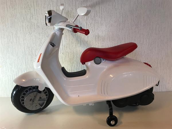 Grote foto vespa scooter wit 12v multimedia kinderen en baby los speelgoed