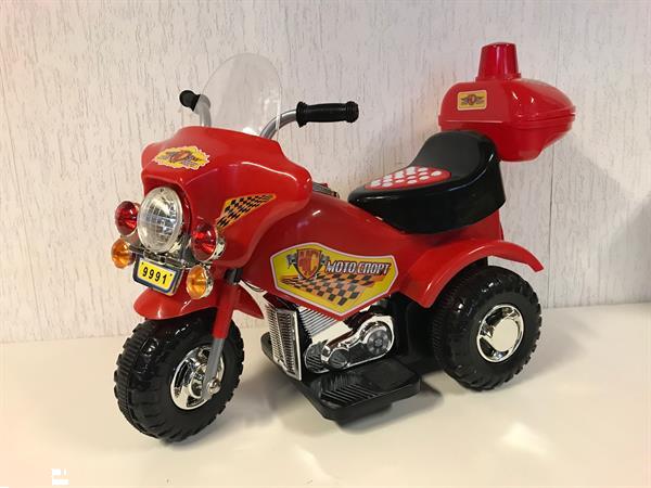 Grote foto politiemotor rood 6v sirene geluidjes kinderen en baby los speelgoed