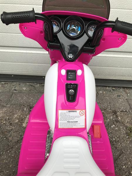 Grote foto harley politiemotor look 6v roze kinderen en baby los speelgoed