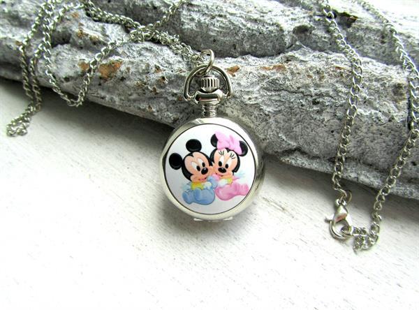 Grote foto horlogeketting mickey minnie mouse 6 soorten sieraden tassen en uiterlijk juwelen voor haar