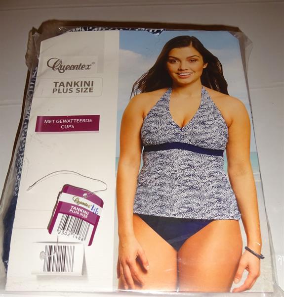 Grote foto tankini nieuw maat 48 blauw wit zit nog in de kleding dames badmode en zwemkleding