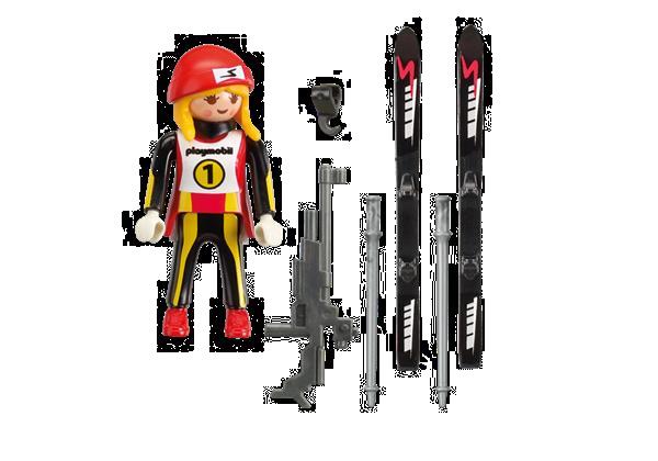 Grote foto playmobil family fun 9287 biatlete kinderen en baby duplo en lego