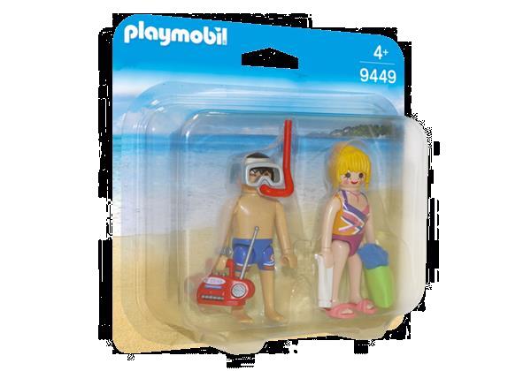 Grote foto playmobil duopack 9449 badgasten kinderen en baby duplo en lego