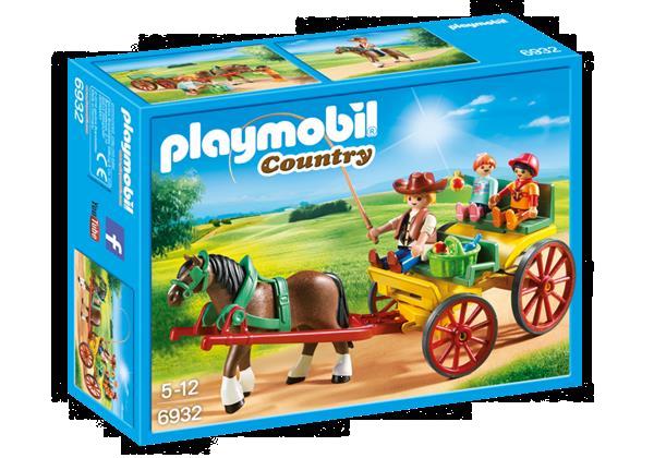 Grote foto playmobil country 6932 paard en kar kinderen en baby duplo en lego