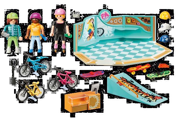 Grote foto playmobil city life 9402 fiets en skate winkel kinderen en baby duplo en lego