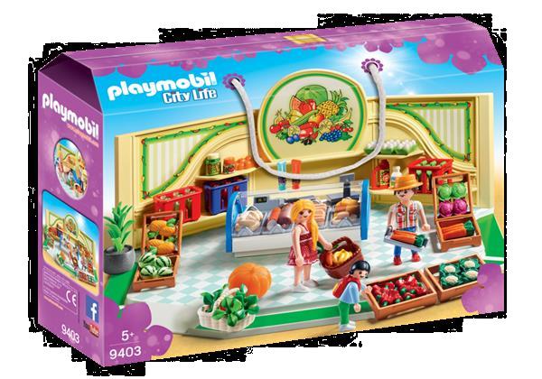 Grote foto playmobil city life 9403 kruidenier kinderen en baby duplo en lego