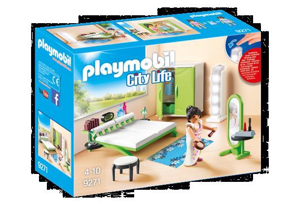 Grote foto playmobil city life 9271 slaapkamer met make up tafel kinderen en baby duplo en lego