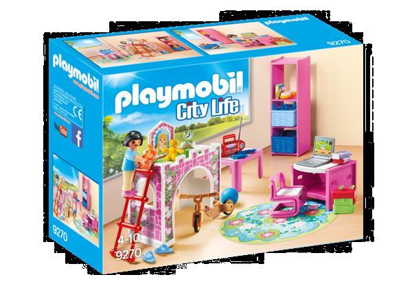 Grote foto playmobil city life 9270 kinderkamer met hoogslaper kinderen en baby duplo en lego