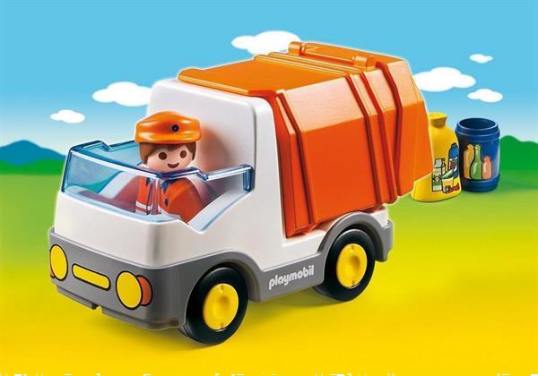 Grote foto playmobil 1.2.3 6774 vuilniswagen kinderen en baby duplo en lego