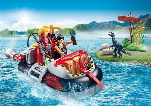 Grote foto playmobil action 9435 hovercraft met onderwatermotor kinderen en baby duplo en lego