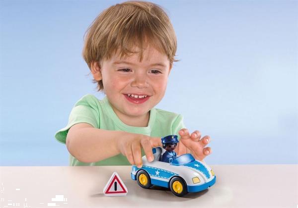 Grote foto playmobil 1.2.3 9384 politiewagen kinderen en baby duplo en lego