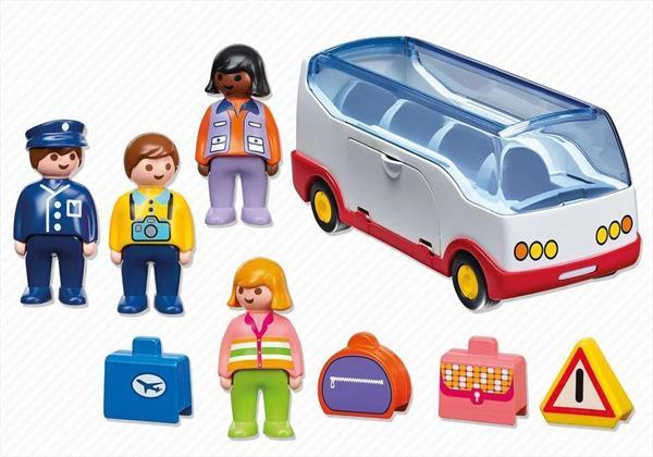Grote foto playmobil 1.2.3 6773 autobus kinderen en baby duplo en lego