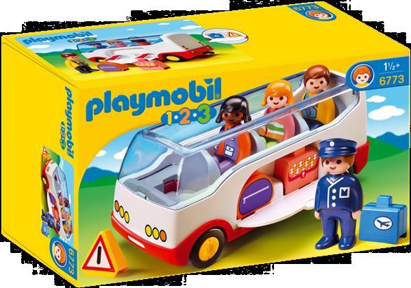 Grote foto playmobil 1.2.3 6773 autobus kinderen en baby duplo en lego