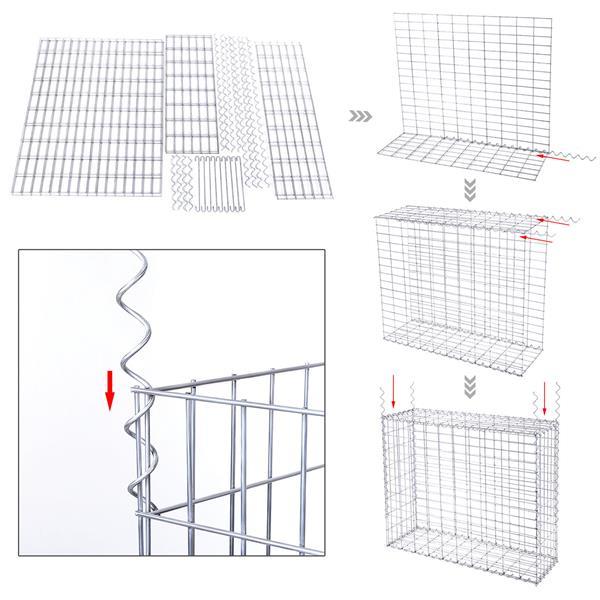 Grote foto schanskorf gabion steenkorf 100 x 95 x 30 cm huis en inrichting woningdecoratie