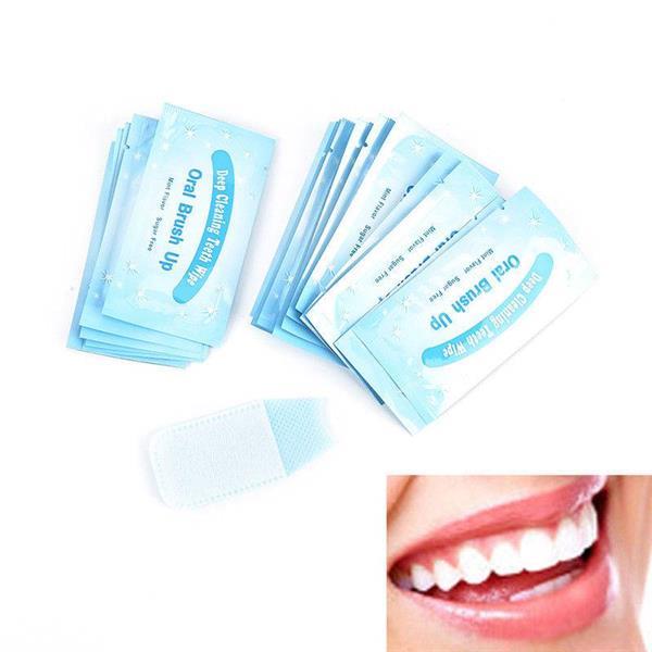 Grote foto vingerdoekje voor reinigen bij tandenbleken beauty en gezondheid mondverzorging