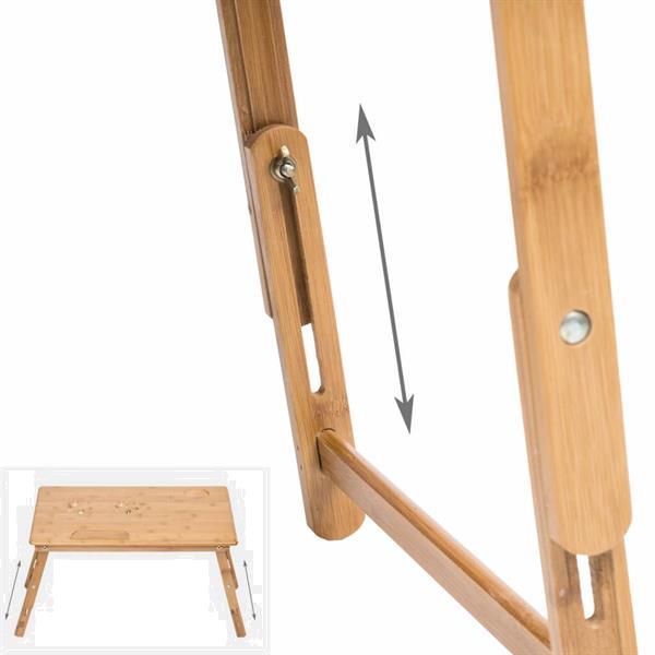 Grote foto laptoptafel met usb koeling bamboehout 55x35x26cm huis en inrichting eettafels