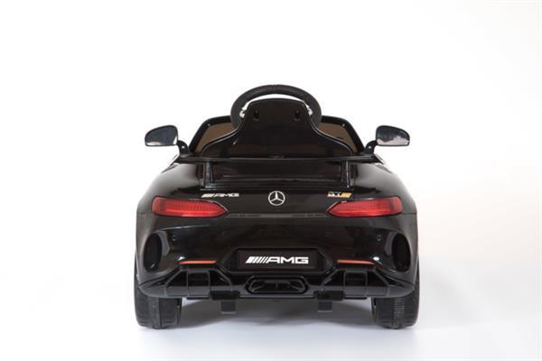 Grote foto mercedes gtr metallic zwart 12v leder rc rubberbanden kinderen en baby los speelgoed