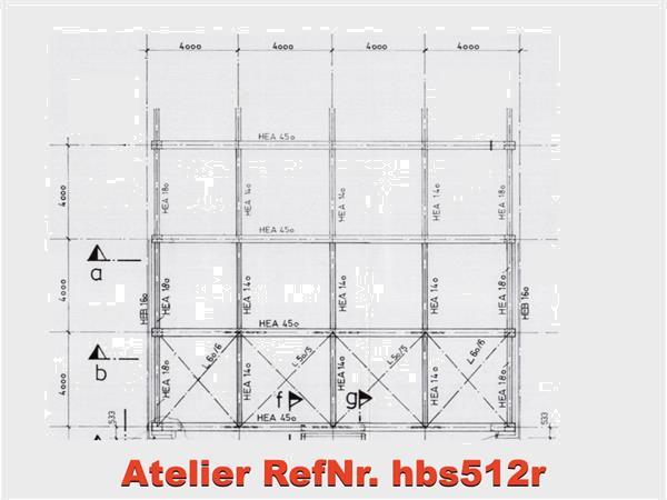 Grote foto bedrijfshalle 32x16x5m atelier met gebogen dak bedrijfspanden opslagruimte te koop