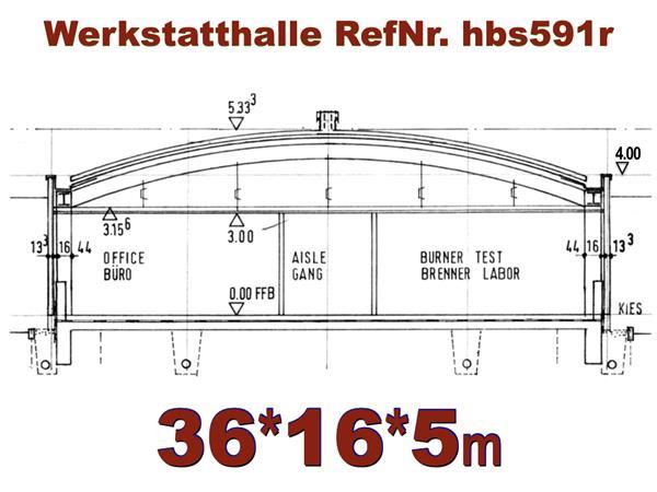 Grote foto bedrijfshalle 32x16x5m atelier met gebogen dak bedrijfspanden opslagruimte te koop